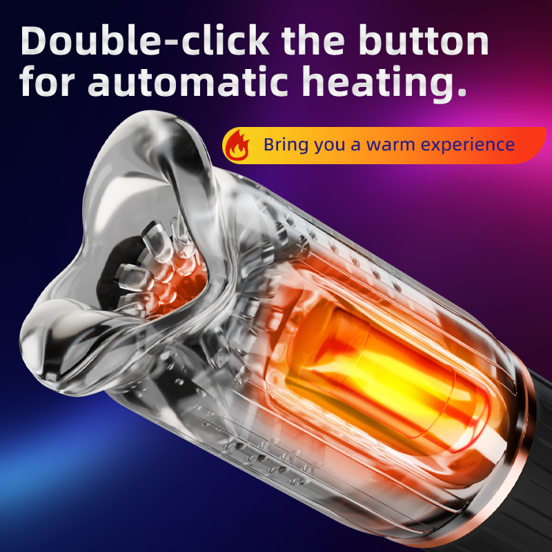 Men’s Licking Vibrating Heating Rechargeable Masturbator Sex Toy - 161 - Image 9